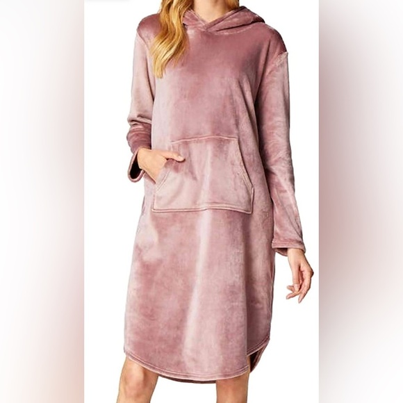 Women’s Sleepwear 32 Degrees Ladies Hooded Velour Lounger S/M,L/XL,1X/2X Purple - Picture 2 of 9